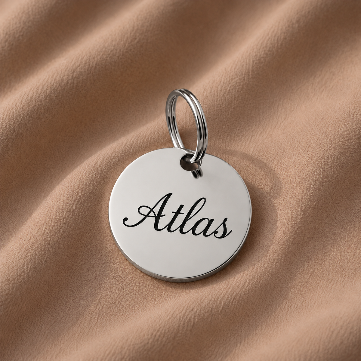 Personalisierter Anhänger Rund - Silber
