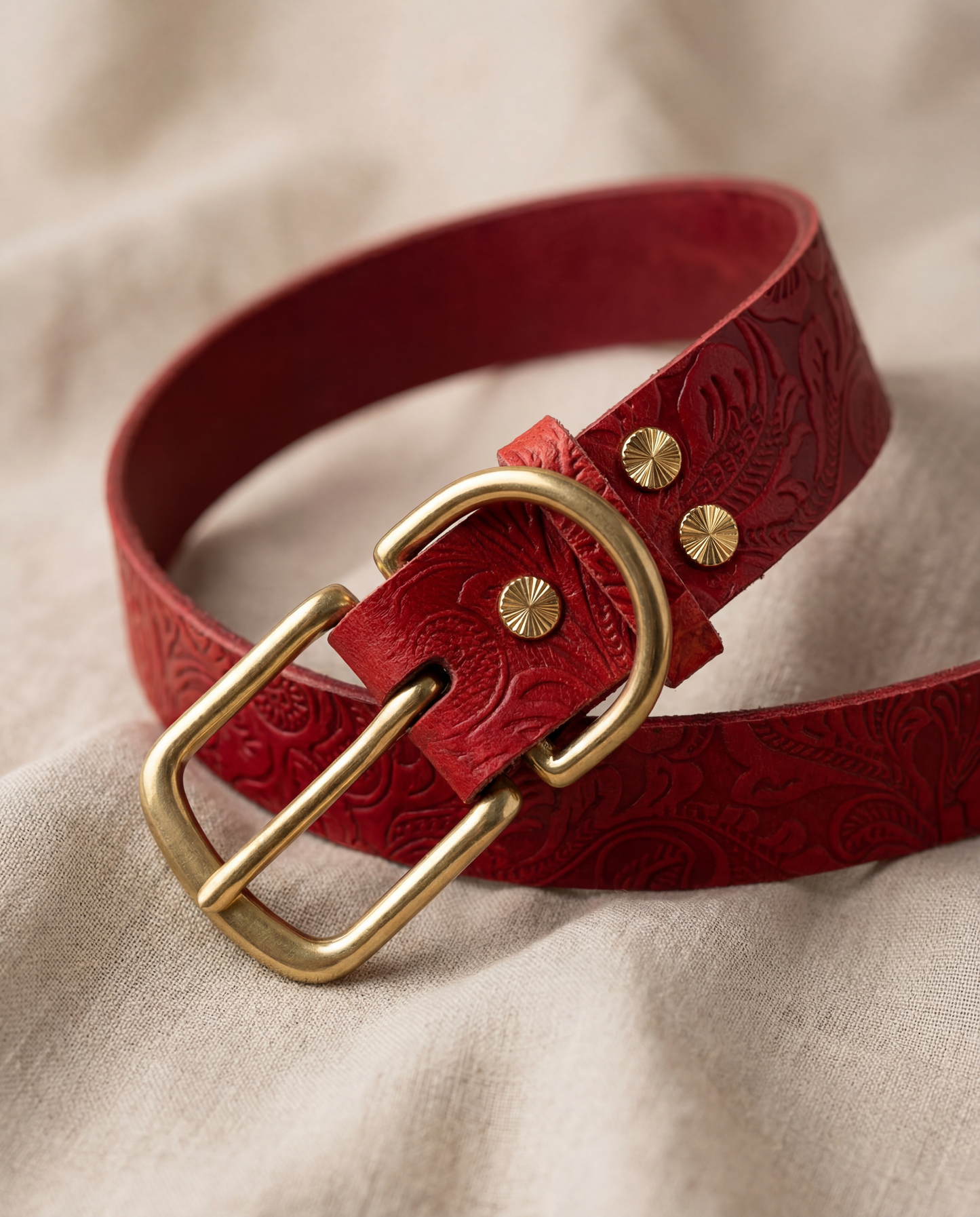 Wide leather dog collar, cognac